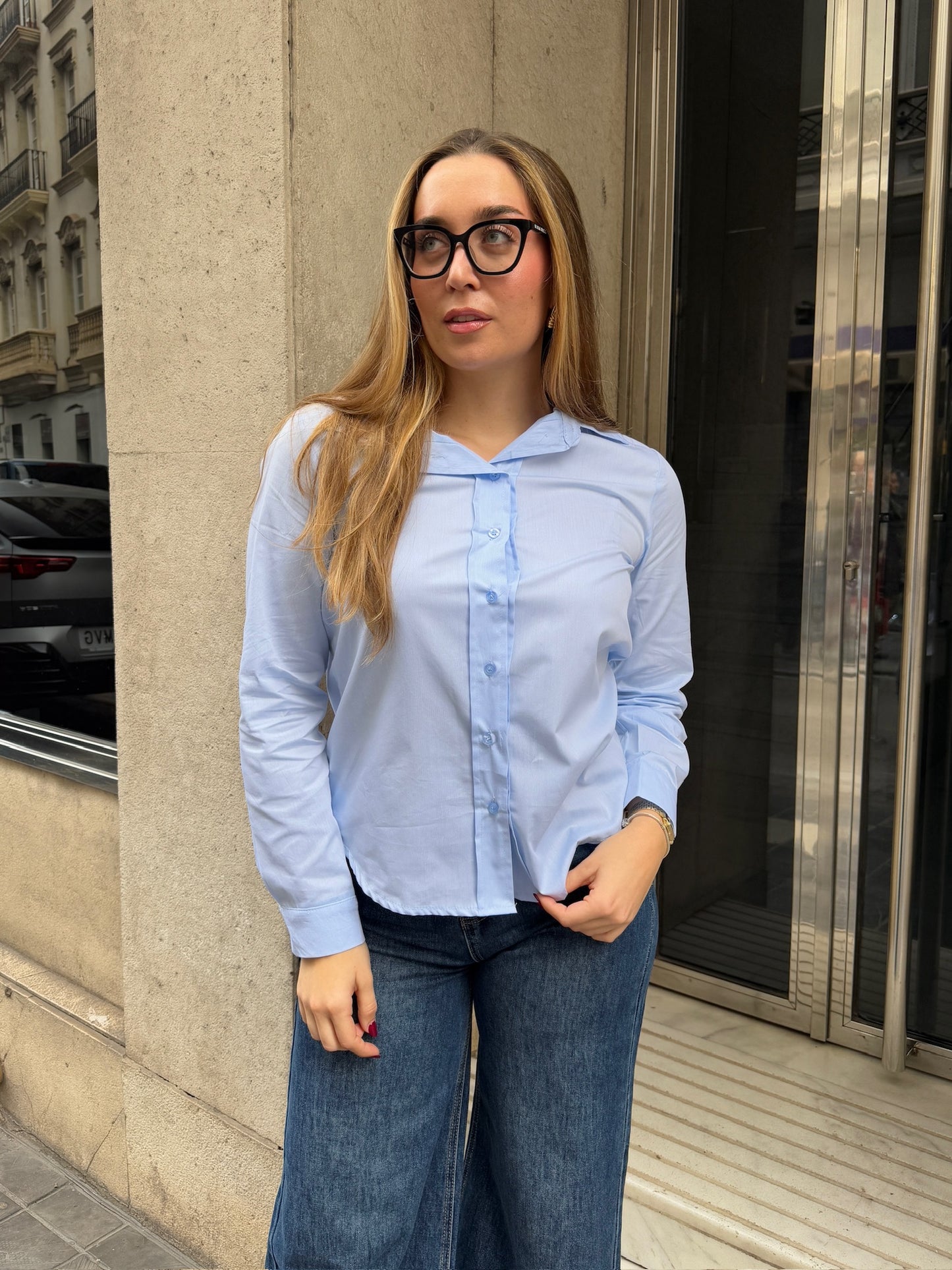 Camisa Emilia Azul Claro