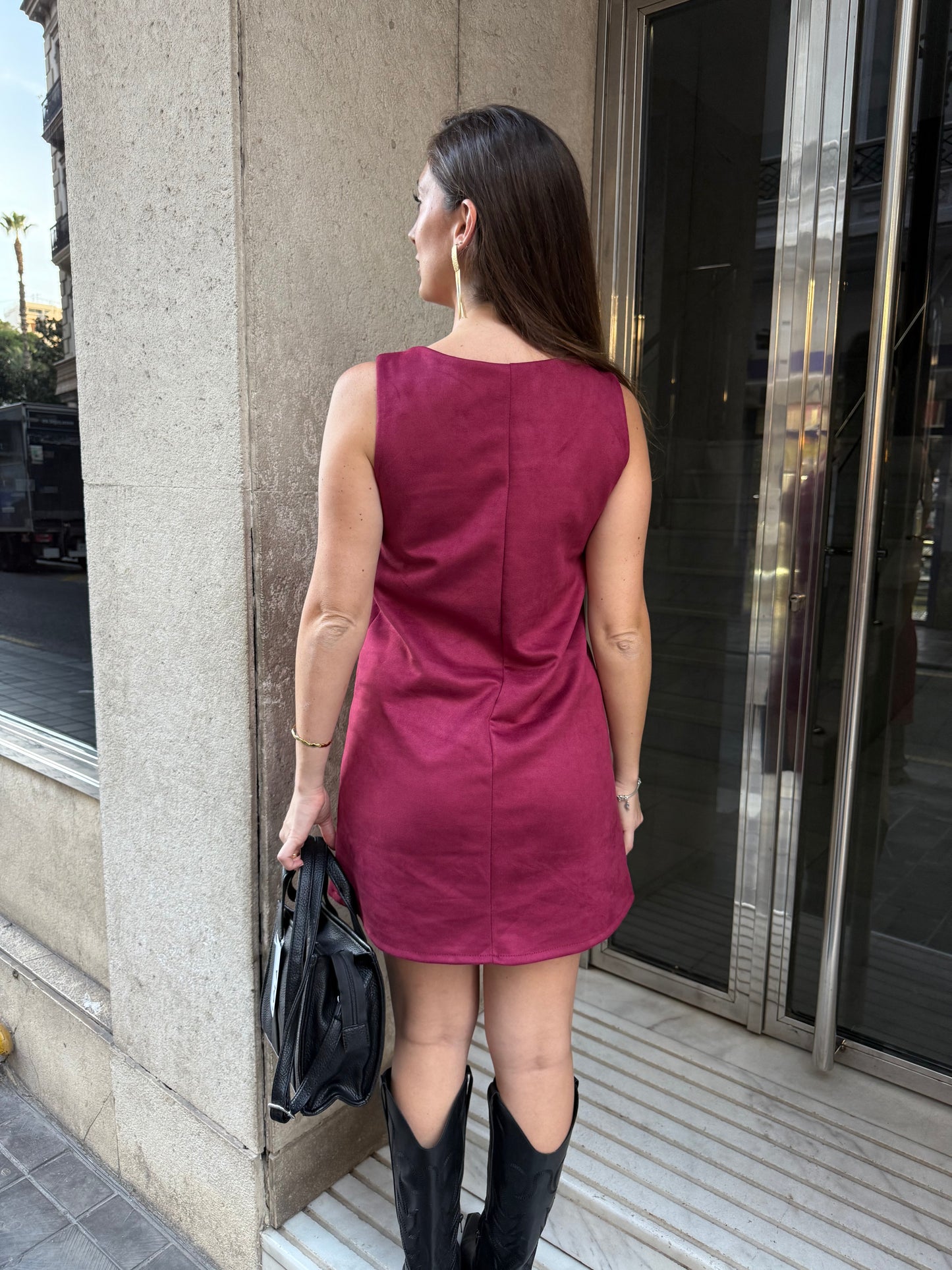 Garnet Suede Dress