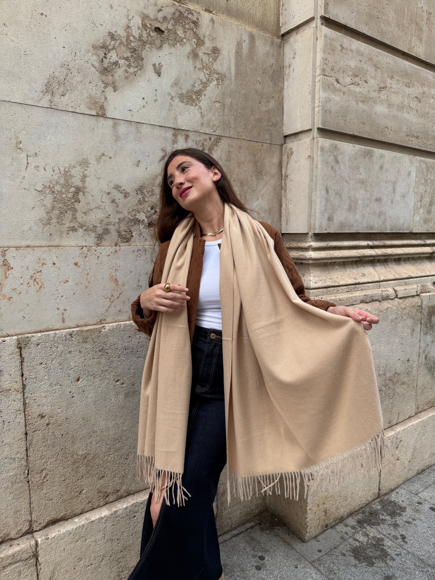 Mari Carmen Beige Scarf