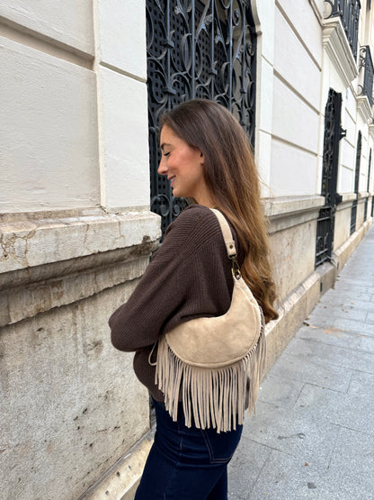 Margot Suede Leather Bag with Fringe