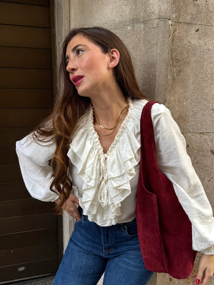 Blusa Romántica Blanca