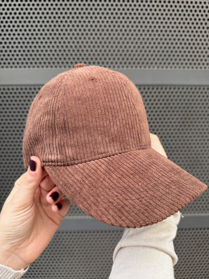 Chocolate Sof Corduroy Cap