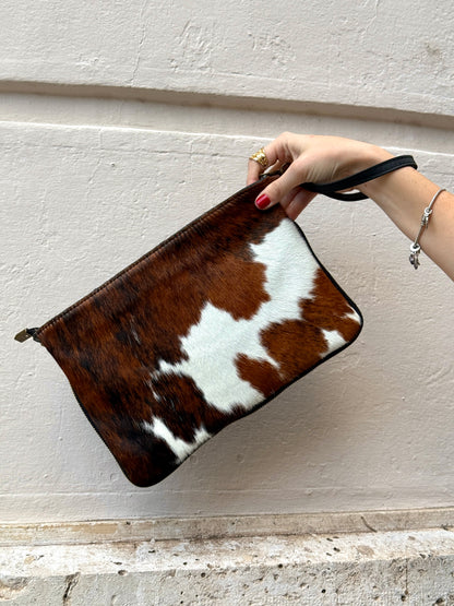 Elena Cow Print Leather Crossbody Bag