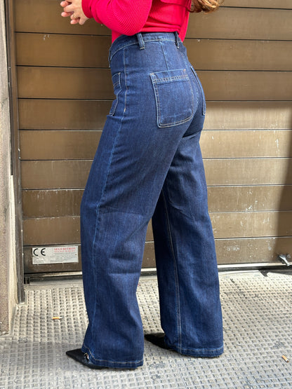 Jean Wide Leg Carla Denim Oscuro