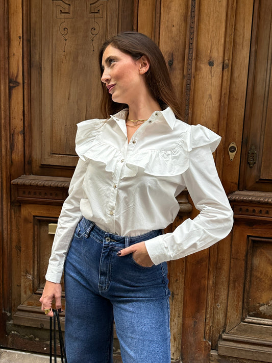 Camisa Volantes Silvia Blanco