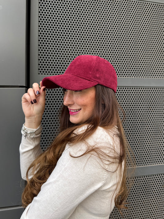 Corduroy Sof Cap Garnet