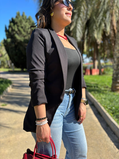 Blazer Bianca Negro