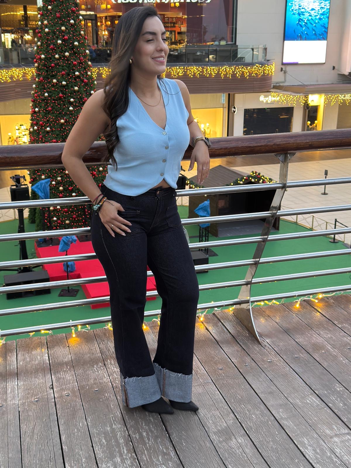 Chaleco Camila celeste