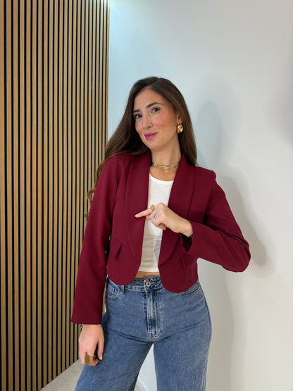 Blazer Cropped Iria Granate