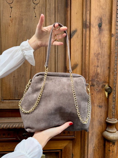 Bolso Ante Retro Taupe