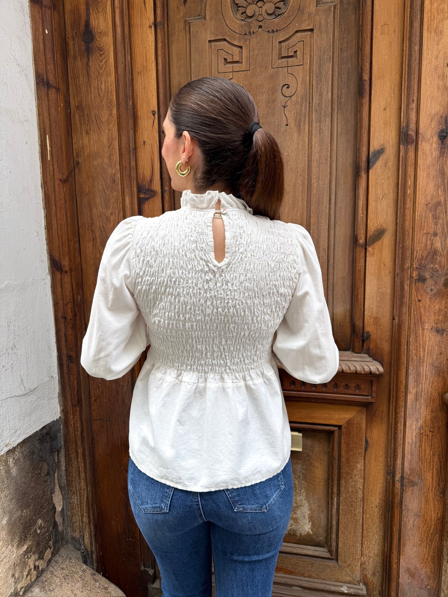 Blusa Micropana Hele Blanco