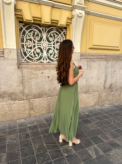 Vestido Nápoles Plisado Verde