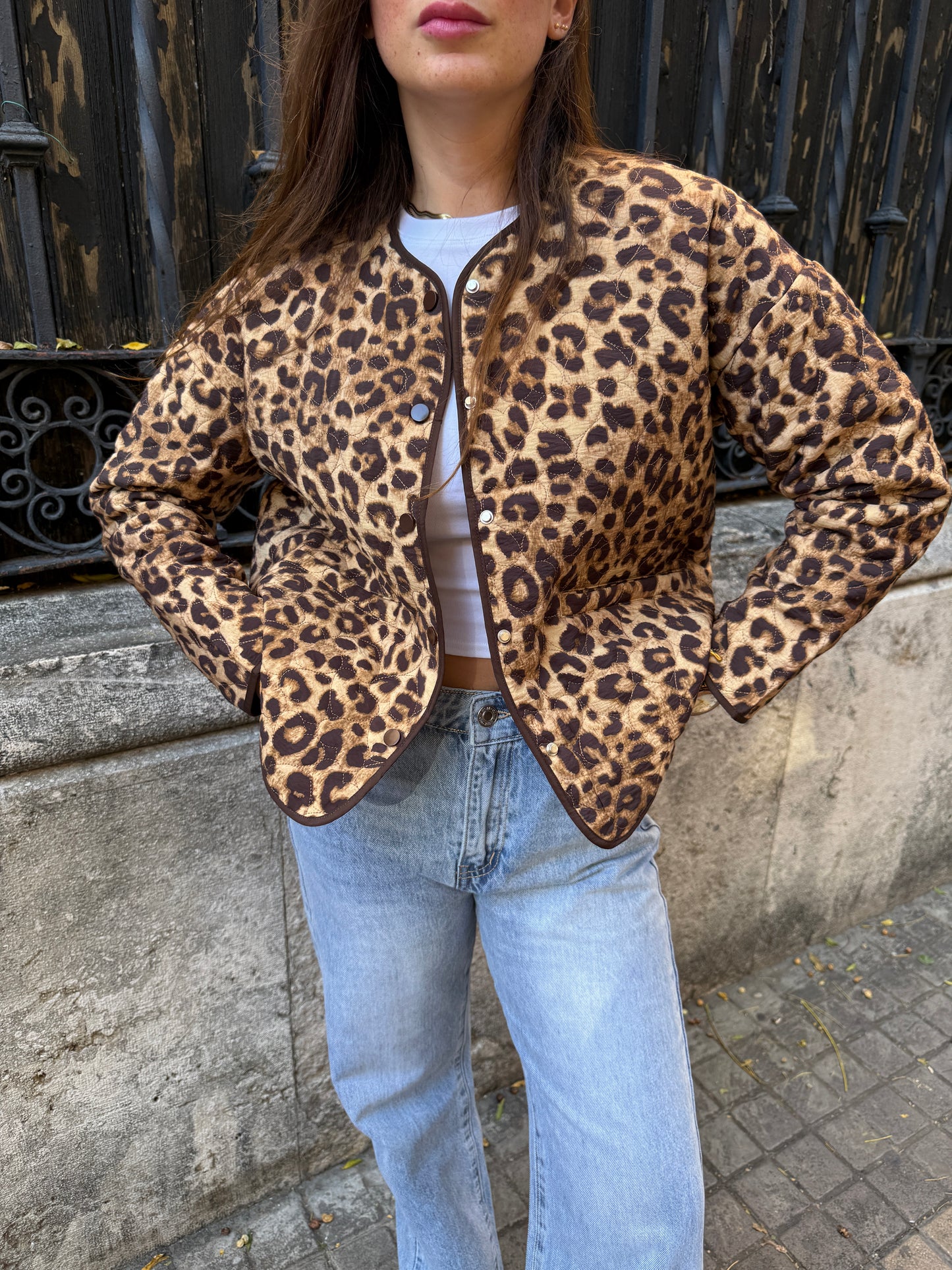 Emily Leopard Quilted Jacket