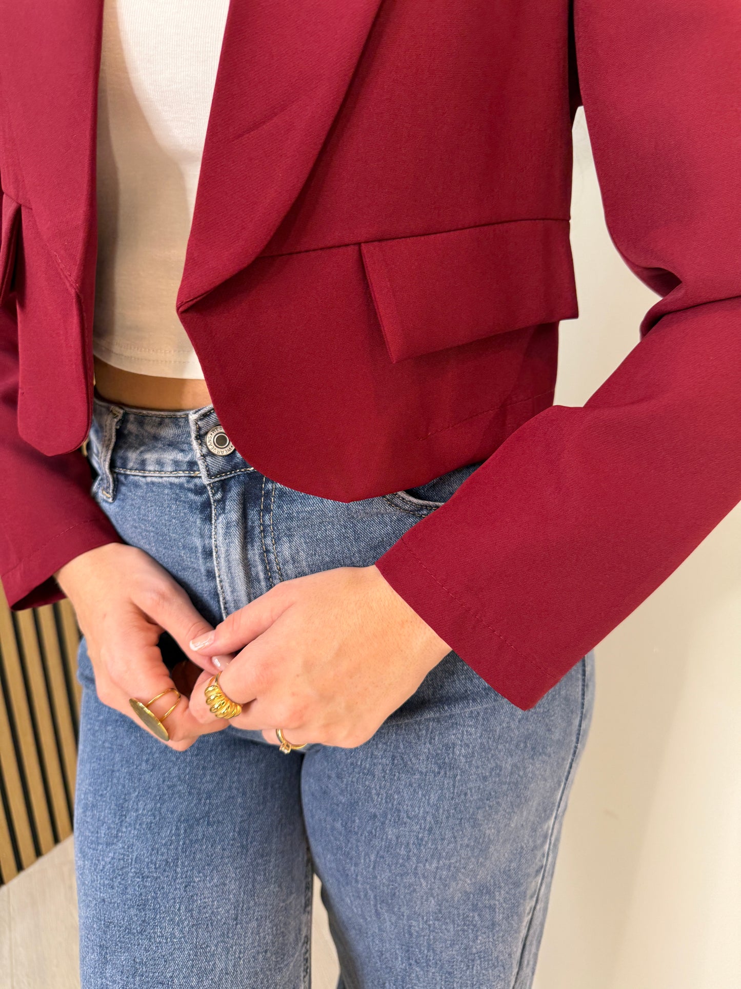 Blazer Cropped Iria Granate