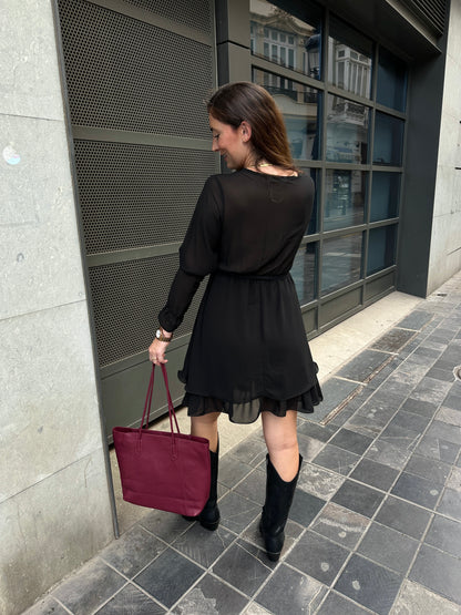 Vestido Vuelos Anais Negro