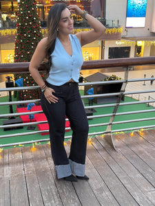 Chaleco Camila celeste