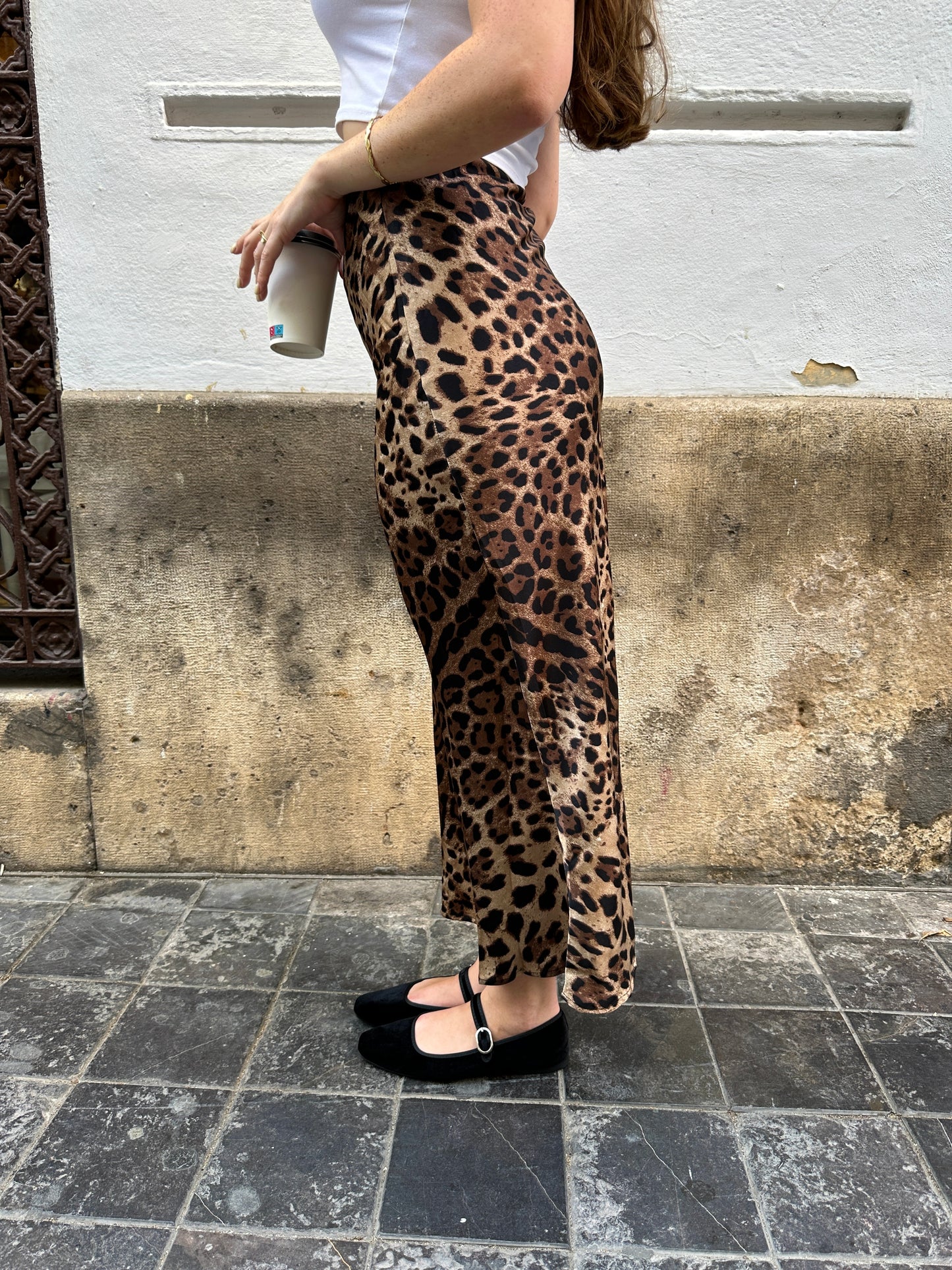 Falda Satén Carla Animal Print