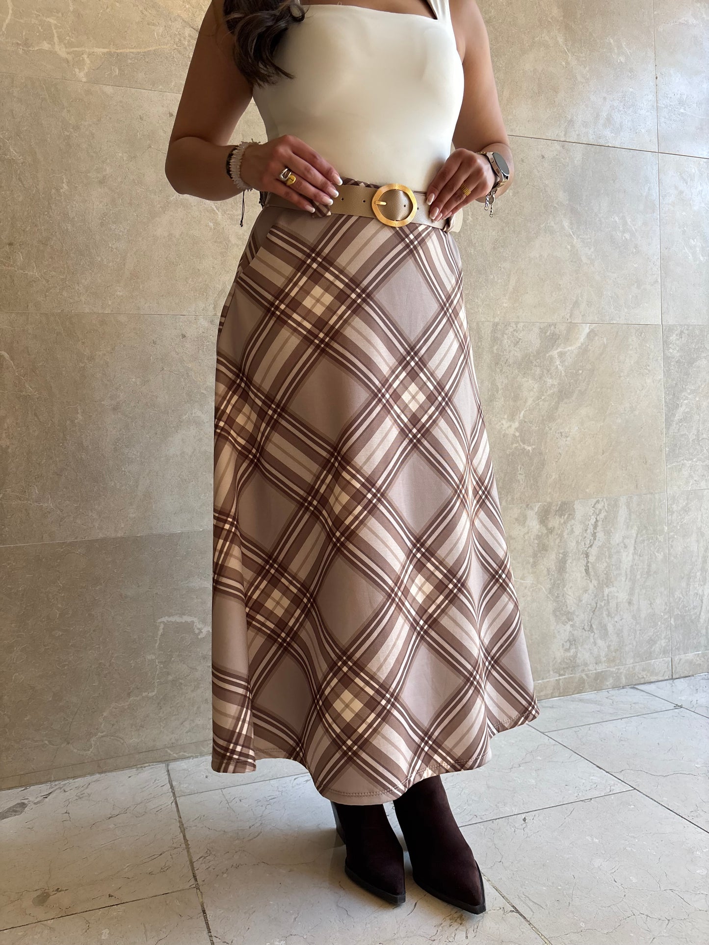 Falda Mindy Beige