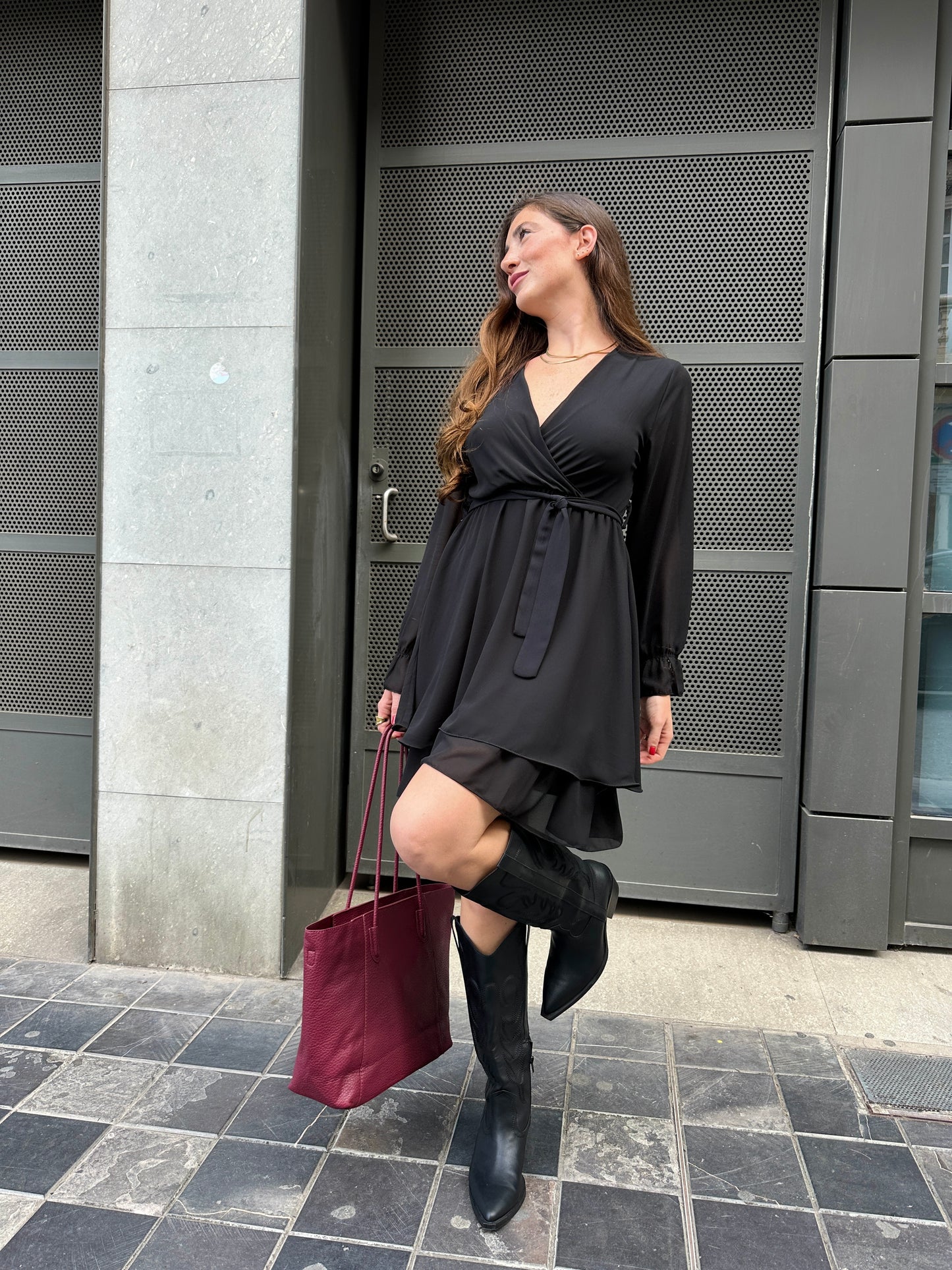 Vestido Vuelos Anais Negro