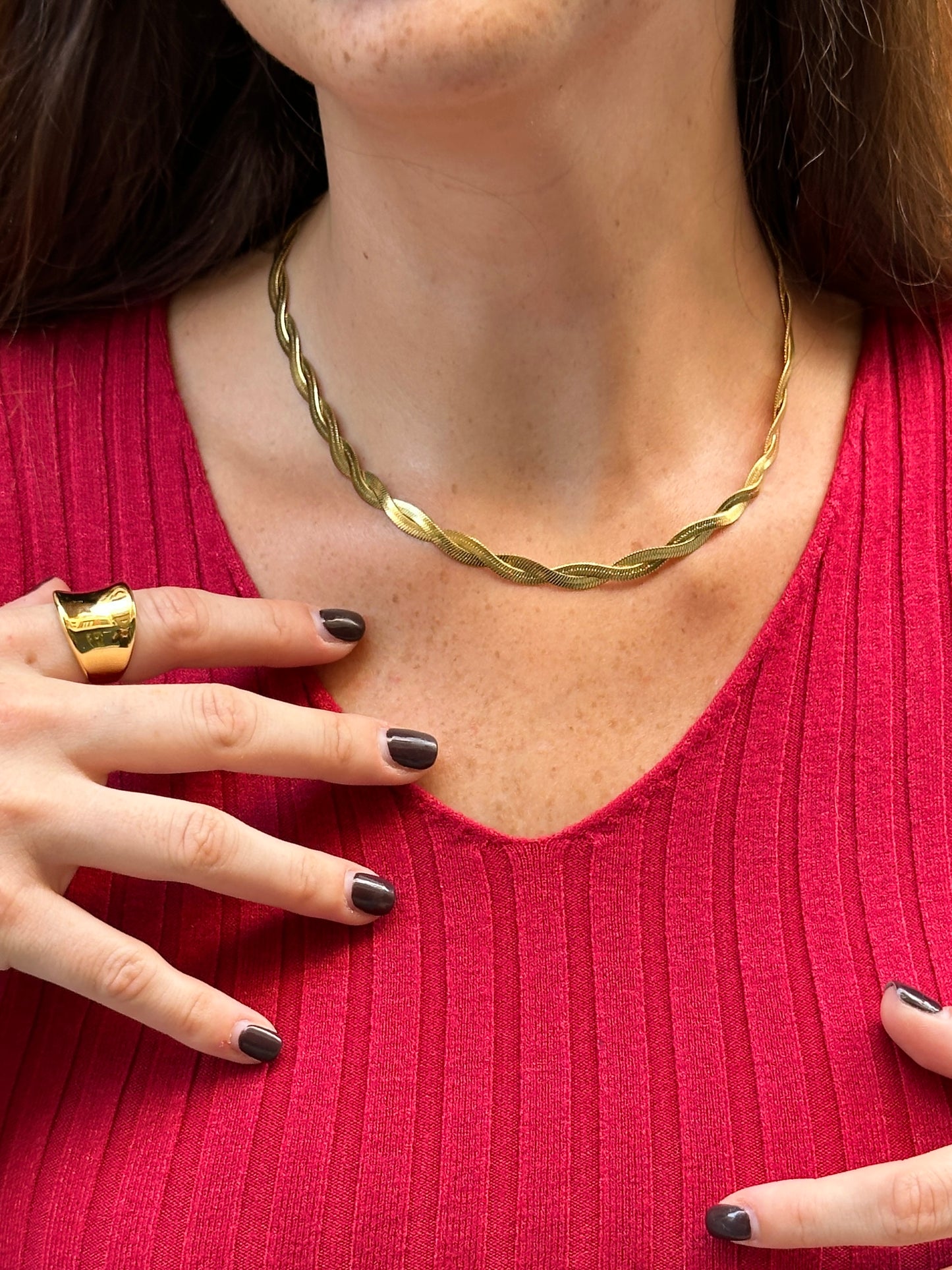 braided necklace