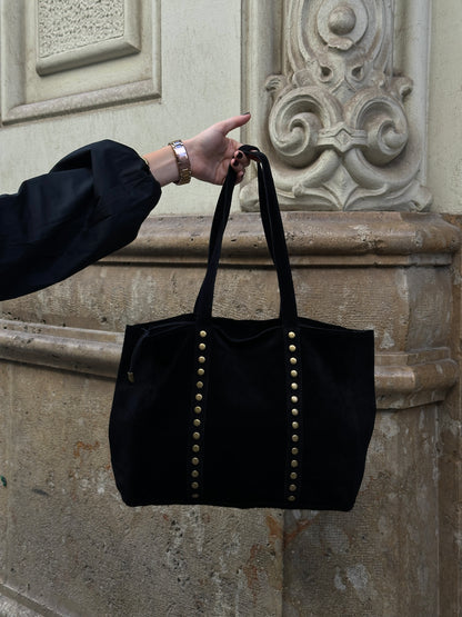 Bolso Piel Ante Shopper NEGRO ÚNICO