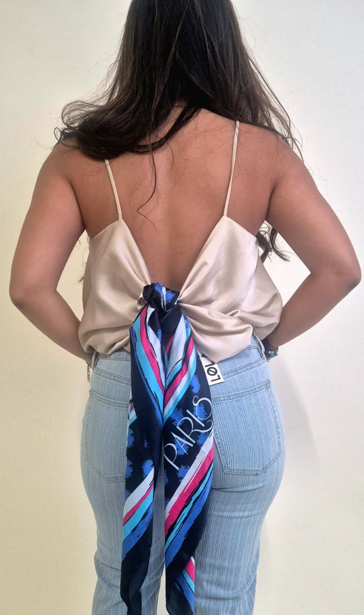 Blusa Lola Satén Beige Talla Grande