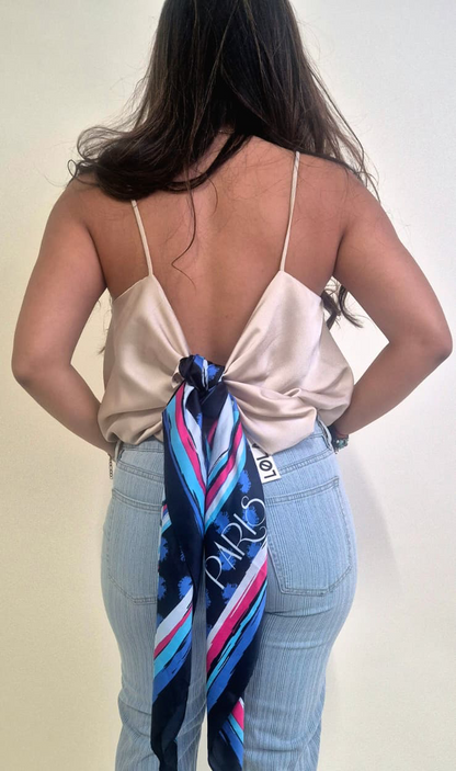 Blusa Lola Satén Beige Talla Grande