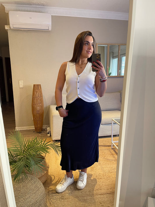Chaleco Camila blanco